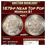 1879-p Morgan Dollar Near Top Pop $1 ms66+ SEGS