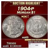 1904-p Morgan Dollar $1 ms65 SEGS