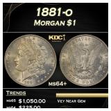 1881-o Morgan Dollar $1 Grades ms64+