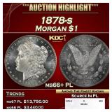 1878-s Morgan Dollar $1 ms66+ PL SEGS