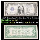 1928A $1 Blue Seal Silver Certificate "Funnyback"