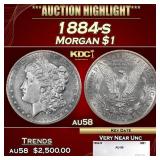 1884-s Morgan Dollar $1 au58 SEGS