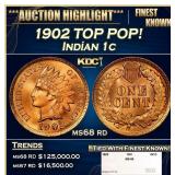 1902 Indian Cent TOP POP! 1c ms68 rd SEGS