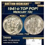 1941-d Mercury Dime TOP POP! 10c ms68+ FSB SEGS
