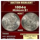 1884-s Morgan Dollar $1 ms62 USCG