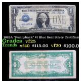 1928A $1 Blue Seal Silver Certificate "Funnyback"