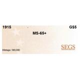 1915-p Gold Indian Half Eagle Near Top Pop $5 ms65