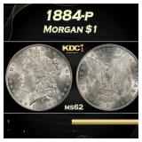 1884-p Morgan Dollar $1 Grades ms62