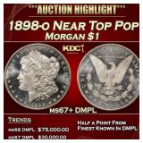 1898-o Morgan Dollar Near Top Pop $1 ms67+ DMPL SE
