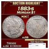 1883-s Morgan Dollar $1 au58 SEGS