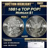 1881-s Morgan Dollar TOP POP! $1 ms69 SEGS