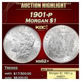 1901-p Morgan Dollar $1 ms62+ USCG