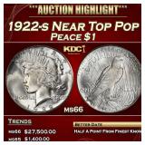 1926-p Peace Dollar Near Top Pop $1 ms66+ SEGS