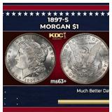 1897-s Morgan Dollar $1 Grades ms63+