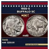 1935-s Buffalo Nickel 5c Grades ms65