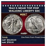 1942-s Walking Liberty Half Dollar Near Top Pop 50