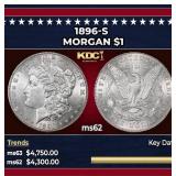 1896-s Morgan Dollar $1 ms62 USCG