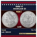 1886-o Morgan Dollar $1 Grades au58