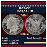 1882-cc Morgan Dollar $1 ms66+ pl SEGS