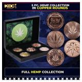 5 Copper Coin Weed/Hemp Set 5oz Of Copper
