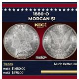 1880-o Morgan Dollar $1 ms63+ SEGS
