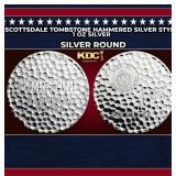 Scottsdale Tombstone Hammered Silver Style - 1 oz