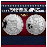 Founders of Liberty 1 oz Silver: Benjamin Franklin