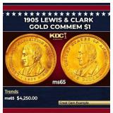 1905 Lewis & Clark Gold Commem Dollar 1 ms65 SEGS