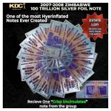 1x 2007-2008 Zimbabwe 100 Trillion Hyperinflation