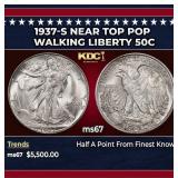 1937-s Walking Liberty Half Dollar Near Top Pop 50