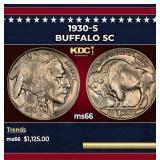 1930-s Buffalo Nickel 5c ms66 SEGS