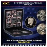 Complete 3 PC. 1999 Kennedy Half Dollar 50c set In
