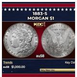 1883-s Morgan Dollar $1 au58 SEGS