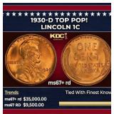 1930-d Lincoln Cent TOP POP! 1c ms67+ rd SEGS