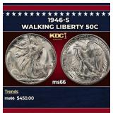 1946-s Walking Liberty Half Dollar 50c Grades ms66
