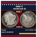 1889-s Morgan Dollar $1 ms64 pl SEGS