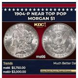1904-p Morgan Dollar Near Top Pop $1 ms66 SEGS