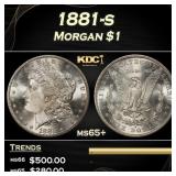 1881-s Morgan Dollar $1 Grades ms65+