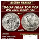 1917-d Obverse Walking Liberty Half Dollar Toned T