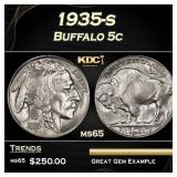 1935-s Buffalo Nickel 5c Grades ms65