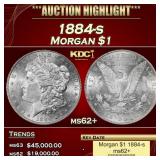1884-s Morgan Dollar $1 ms62+ USCG