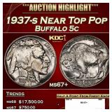 1937-s Buffalo Nickel Near Top Pop 5c ms67+ SEGS
