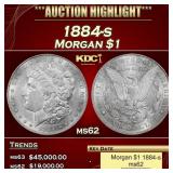 1884-s Morgan Dollar $1 ms62 USCG