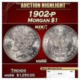 1902-p Morgan Dollar $1 ms66 SEGS