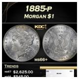 1885-p Morgan Dollar $1 ms66+ SEGS