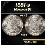 1881-s Morgan Dollar $1 Grades ms64