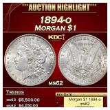 1894-o Morgan Dollar $1 ms62 USCG