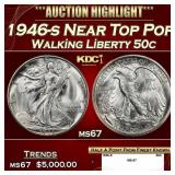 1946-s Walking Liberty Half Dollar Near Top Pop 50