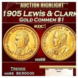 1905 Lewis & Clark Gold Commem Dollar 1 ms66 SEGS