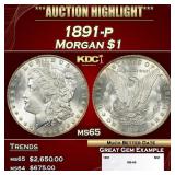 1878-s Morgan Dollar Toned $1 ms66 pl SEGS